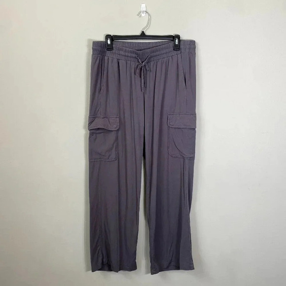 NWOT Torrid Pull-On Wide Leg Stretch Challis Cargo Pant Women's Size 00R Gray - Picture 4 of 13